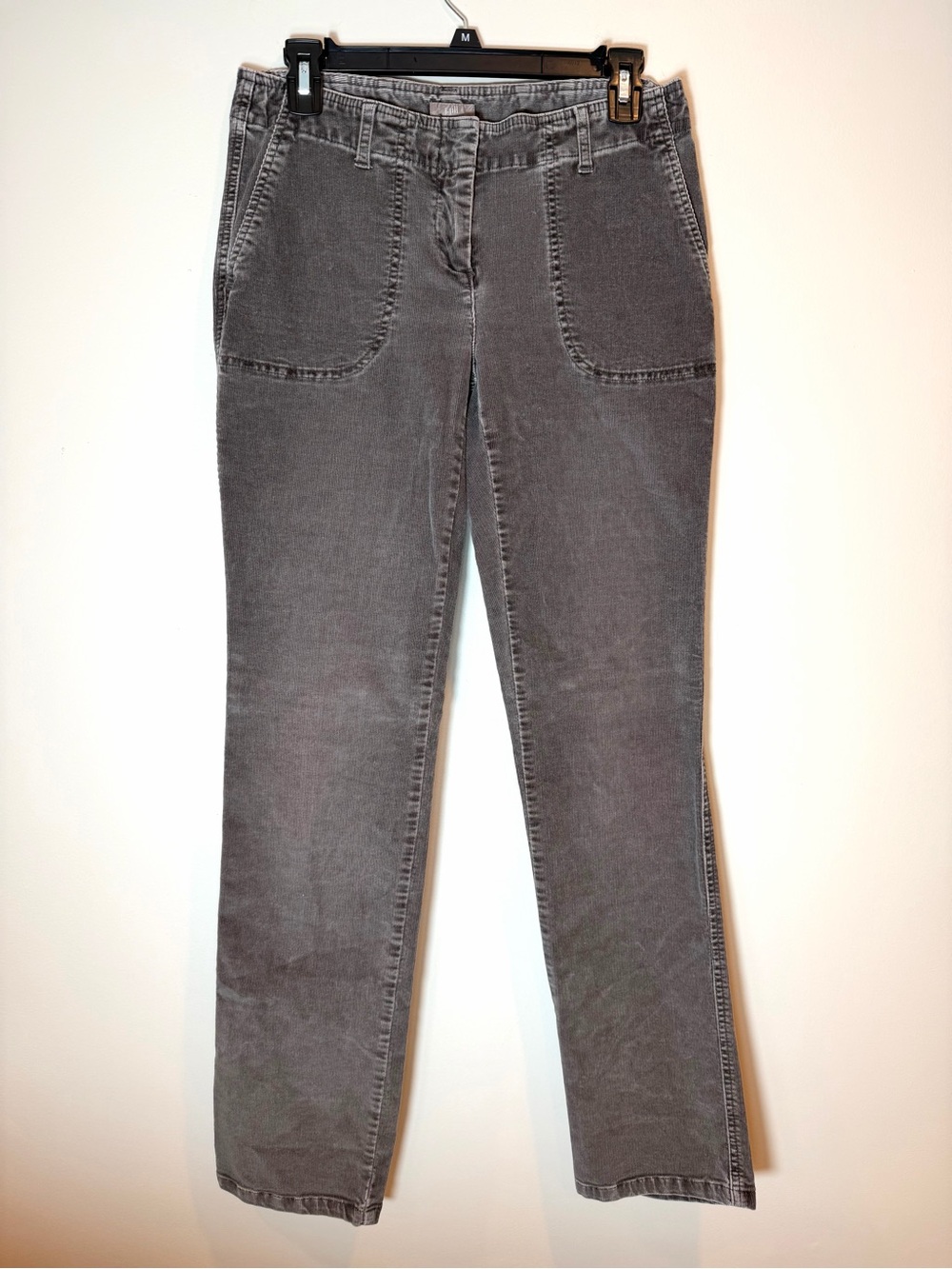 J. Jill Weathered Gray Stretch Corduroy Straight Leg Pants Size 4